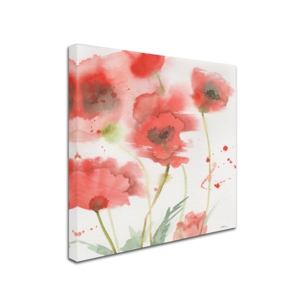 Sheila Golden 'Awakening Poppies' Canvas Art,18x18